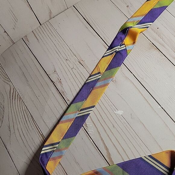 Robert Jensen Colorful Silk Tie New - Picture 7 of 10